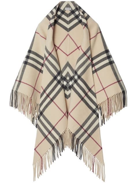 burberry toggle cape|burberry check cape stone.